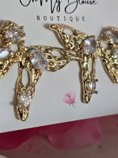 Asymmetrical Butterfly Earrings
