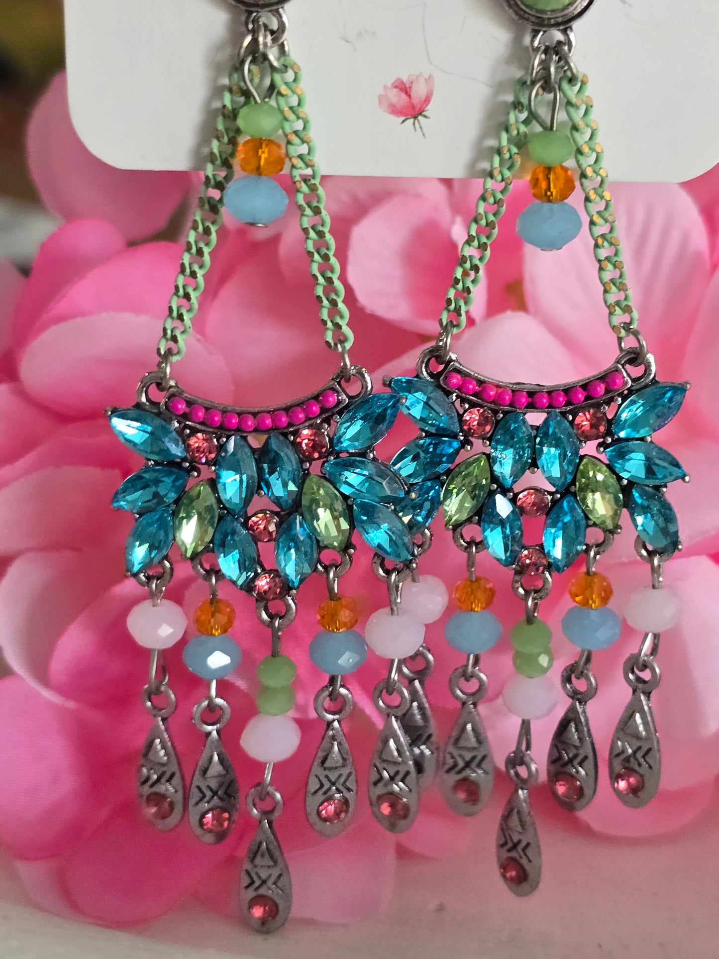Spring Stones Chandelier Earrings