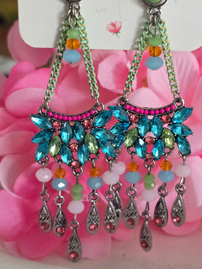 Spring Stones Chandelier Earrings