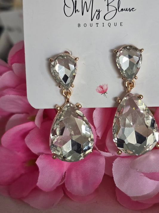 Teardrop Diamond Earrings