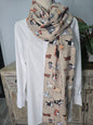Beige Doggies Scarf