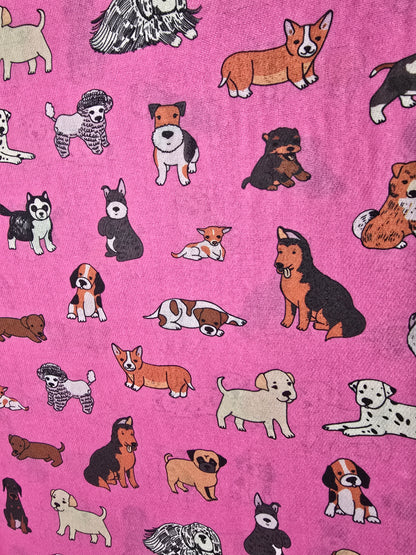 Pink Dog and Cat Scarf
