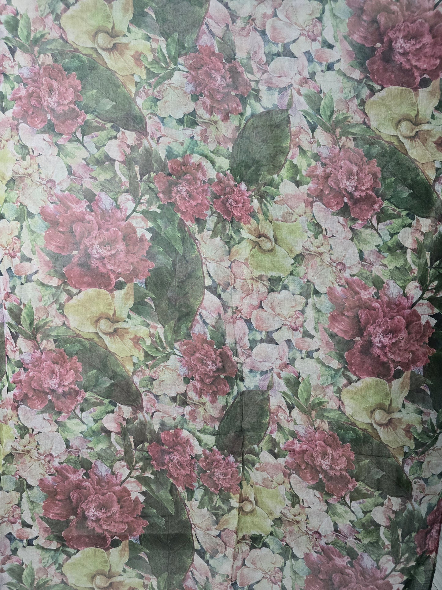 Dusty Rose and Sage Garden Scarf