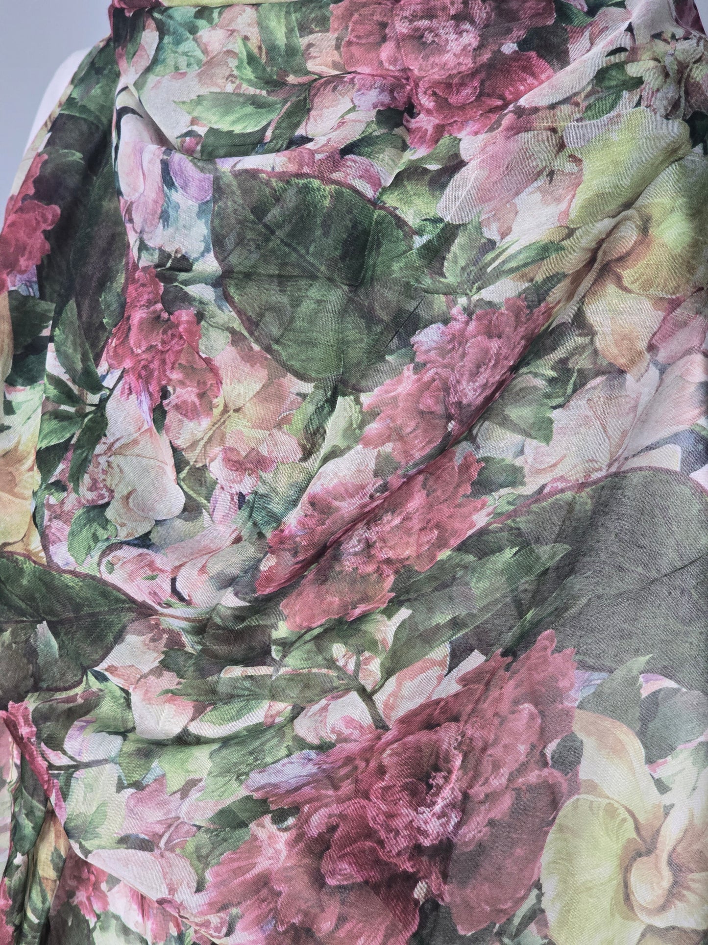 Dusty Rose and Sage Garden Scarf