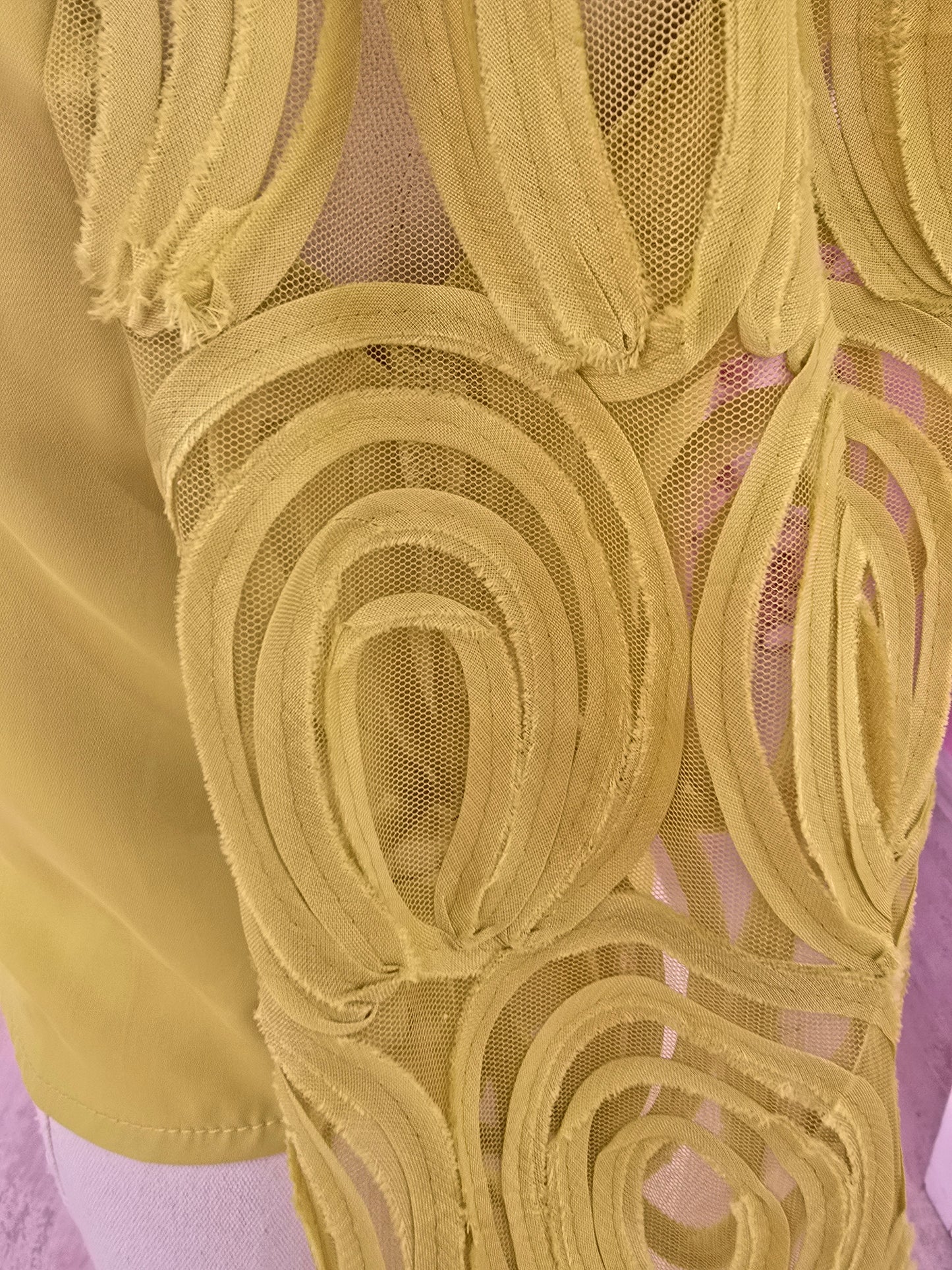 Chartreuse Wrap Blouse