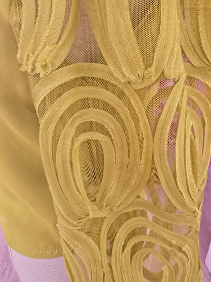 Chartreuse Wrap Blouse
