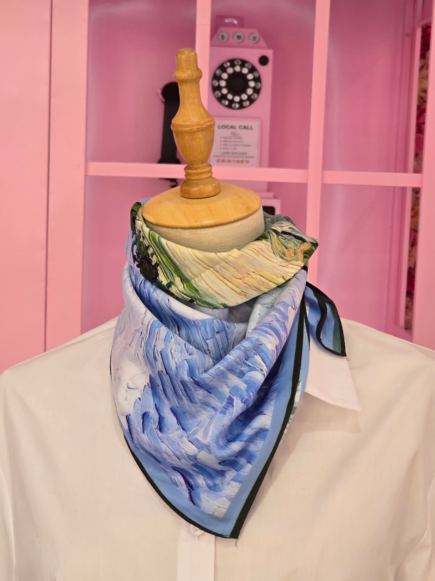 Airy Landscape Mini Silk Scarf
