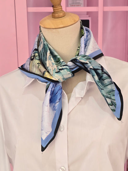 Airy Landscape Mini Silk Scarf
