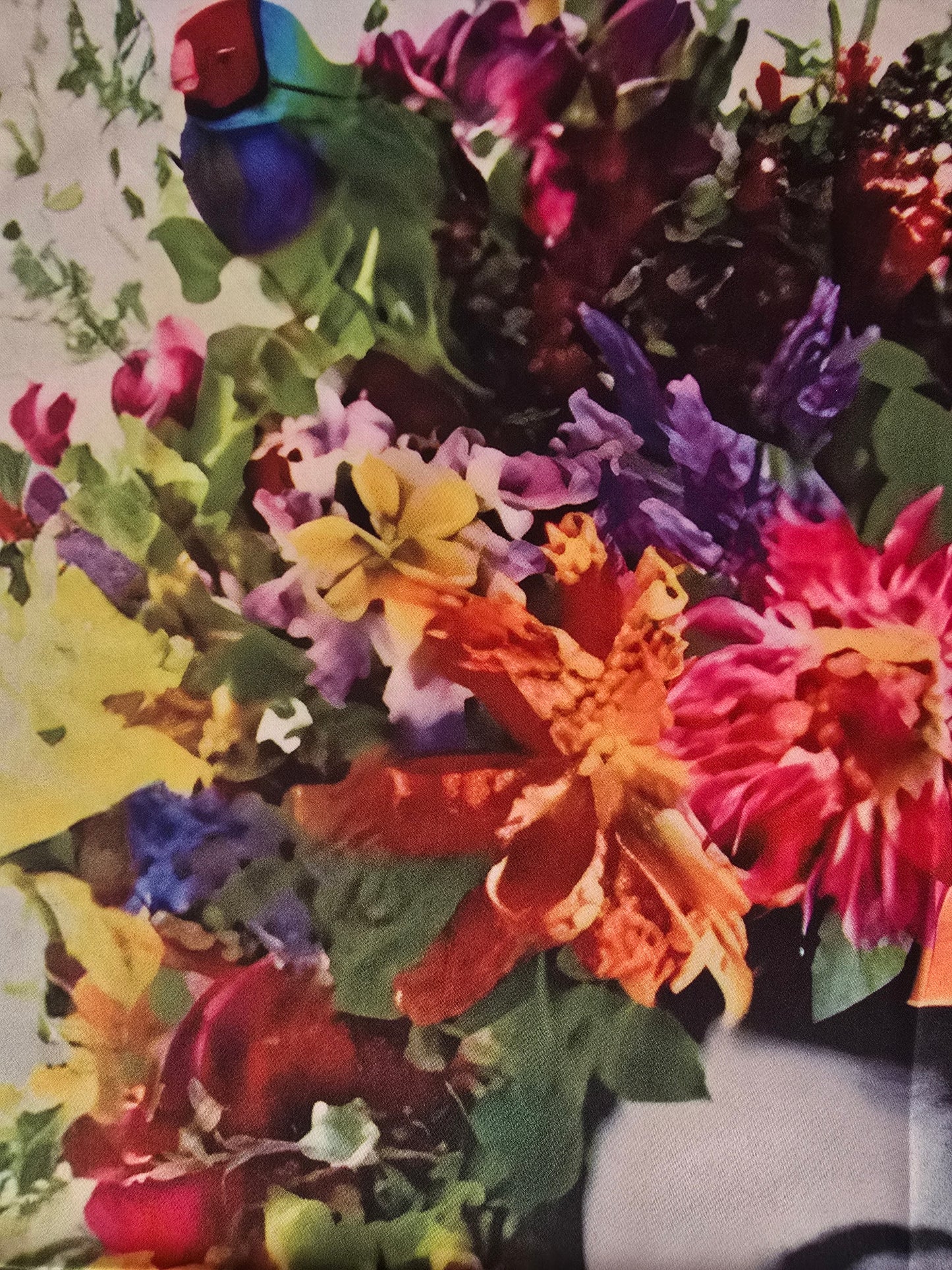 Frieda Bouquet Mini Silk Scarf