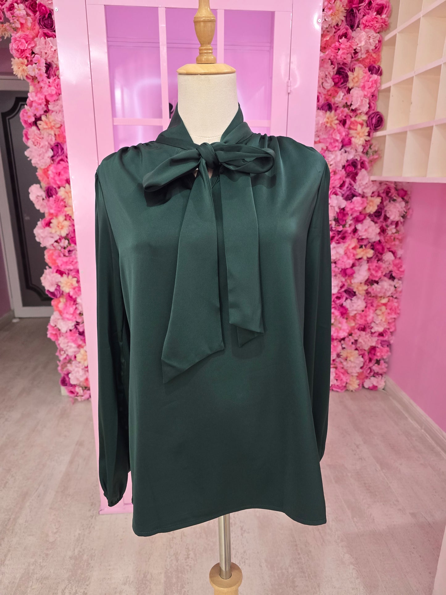 Bottle Green Longsleeve Blouse