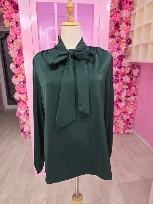 Bottle Green Longsleeve Blouse
