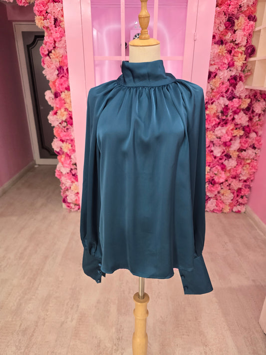 Teal Longsleeve Blouse