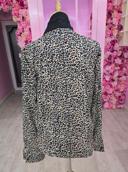 Leopard Bow-tie Blouse