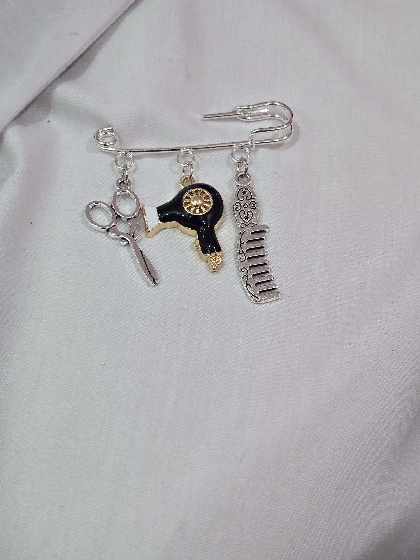 Hairstylist Pin ( Necktie not included.)