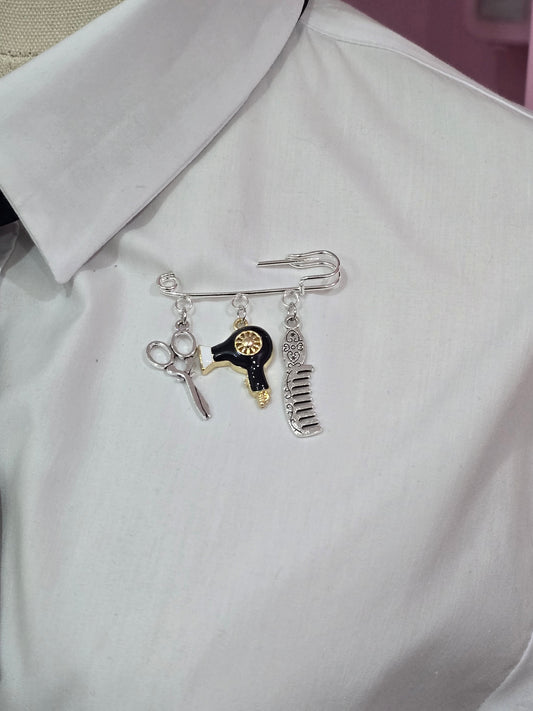Hairstylist Pin ( Necktie not included.)