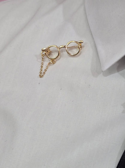 Mini Glasses Broach (Necktie not included)