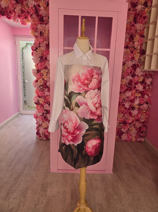 Blooming Peonies Apron