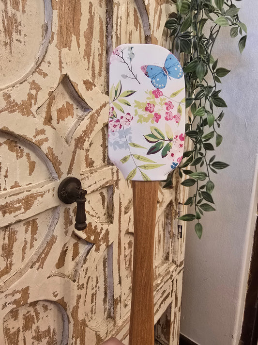 Baking Spatula- Large Floral Butterflies
