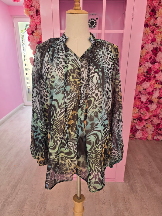 Tropical Leopard Blouse