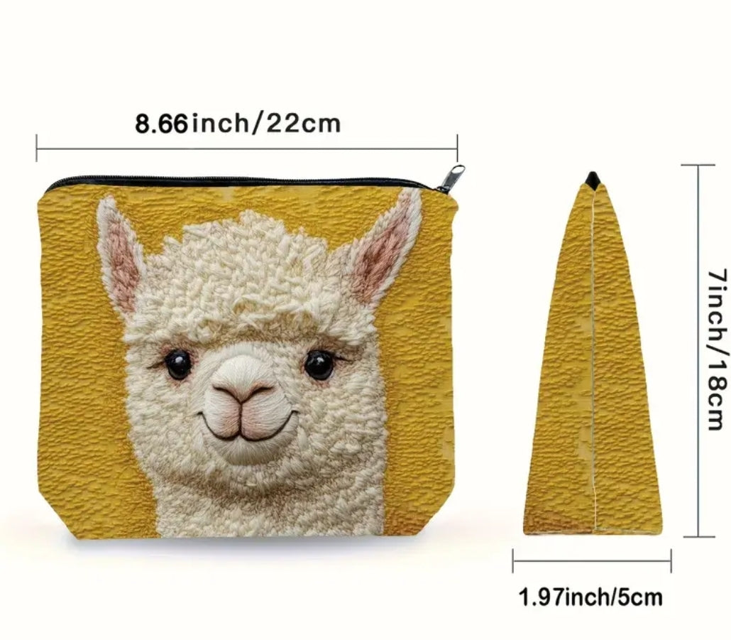 Llama Zipper pouch
