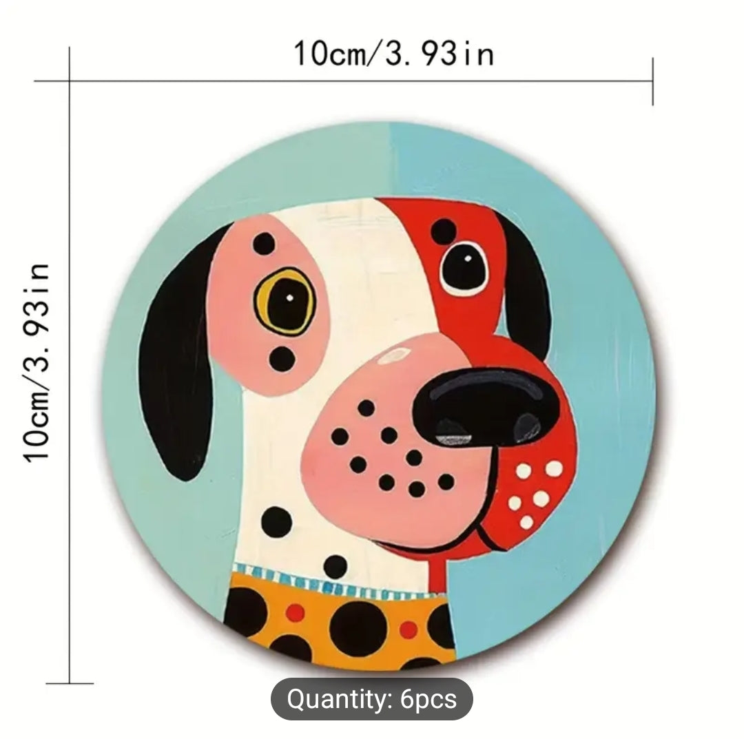 Doggie Art Wooden Coaster