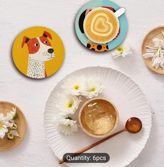 Doggie Art Wooden Coaster
