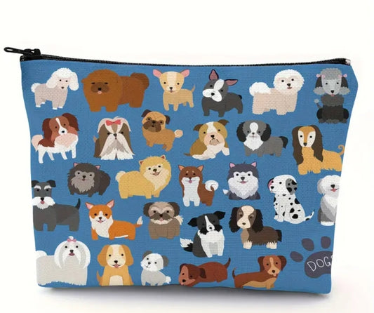 Blue Dog Zipper Pouch