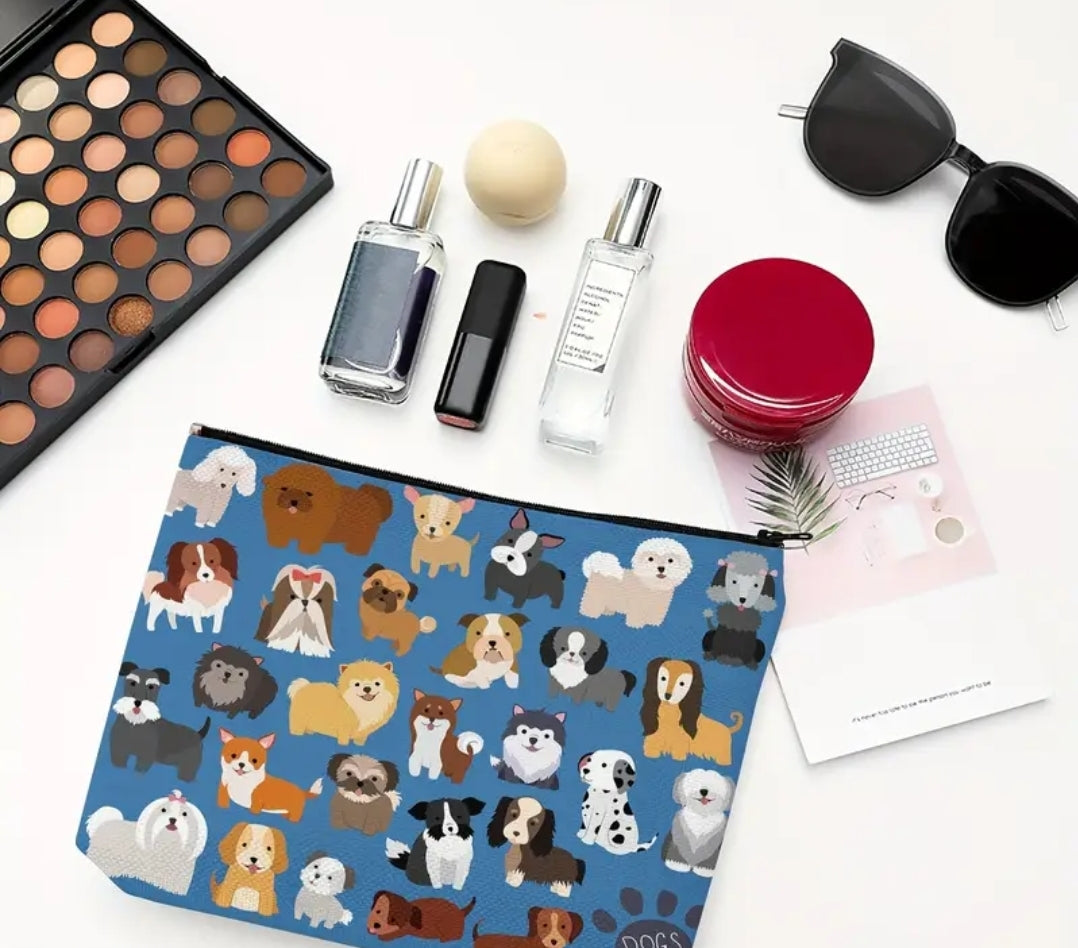 Blue Dog Zipper Pouch