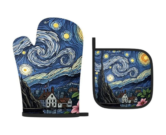 Van Gogh Inspired Oven Mit Set