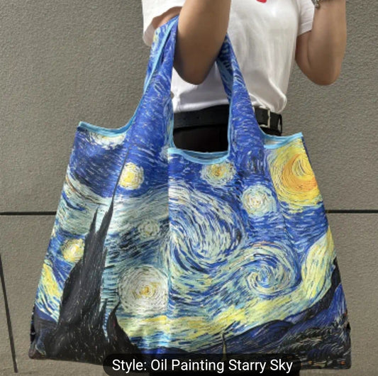 Van Gogh Inspired Shopping Tote Bag