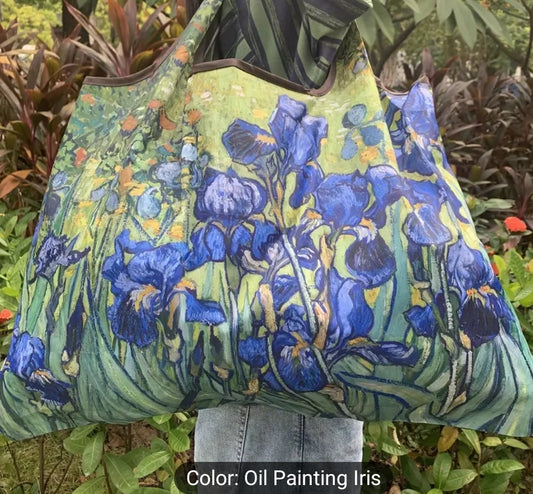 Blue Ivy Floral Shopping Tote Bag