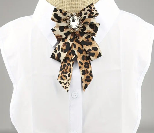 Leopard Vintage Bow Tie Broach