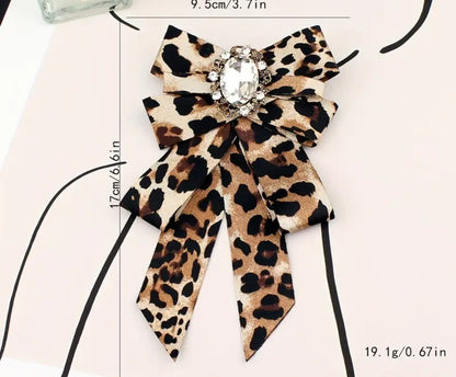Leopard Vintage Bow Tie Broach