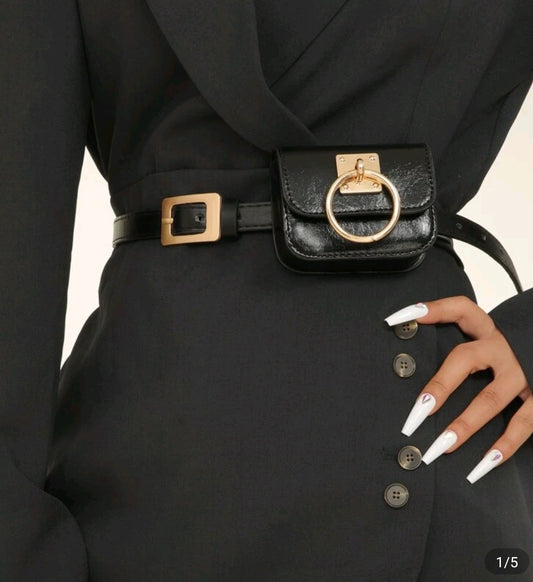 Black Belt & Mini Pouch