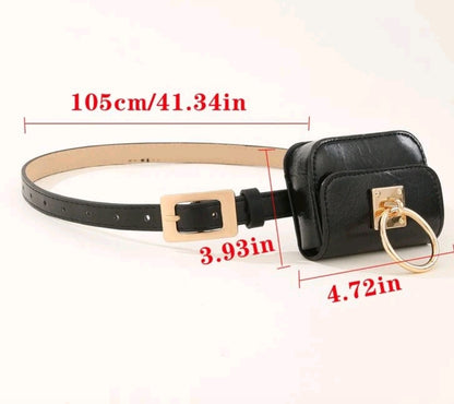 Black Belt & Mini Pouch