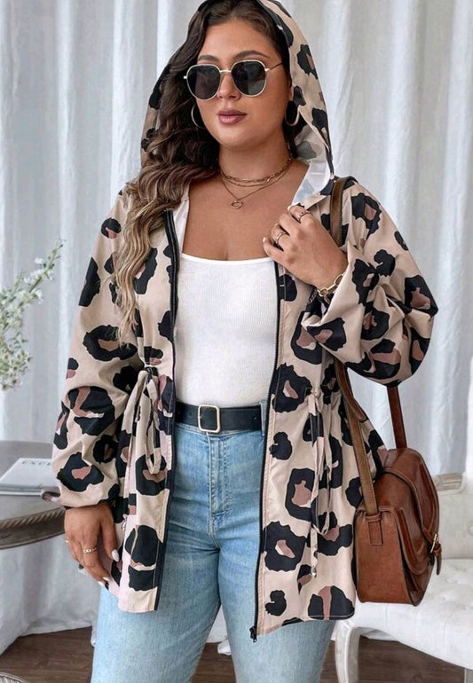 Autumn Leopard Windbreaker