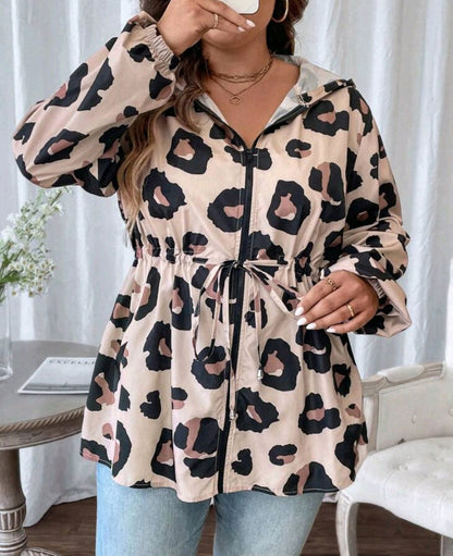 Autumn Leopard Windbreaker