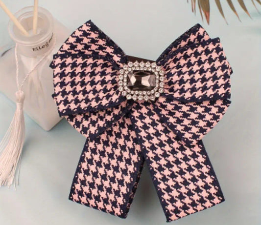 Pink and Navy Broach