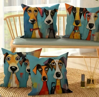 Vintage Dog Pillow Set