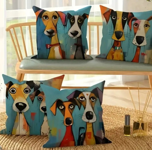 Vintage Dog Pillow Set