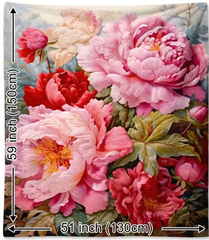Peonies Blanket