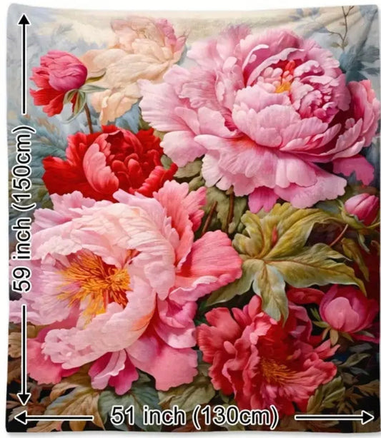 Peonies Blanket